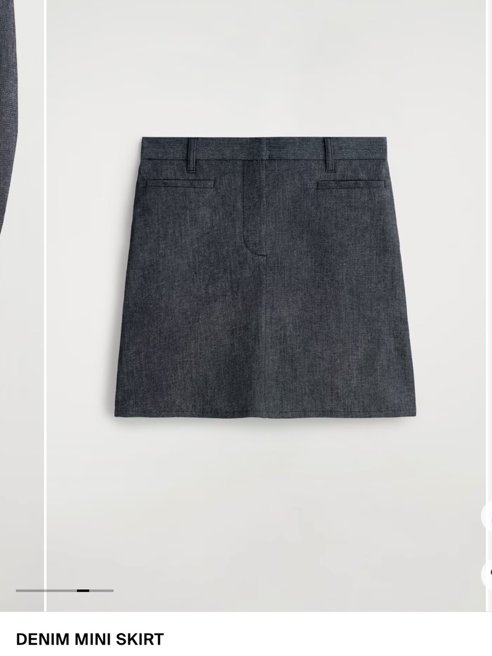 COS Charcoal Denim Mini Skirt